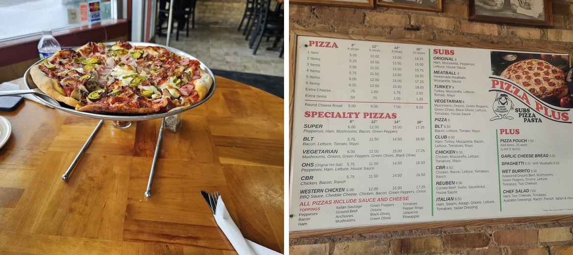 Pizza Plus Menu